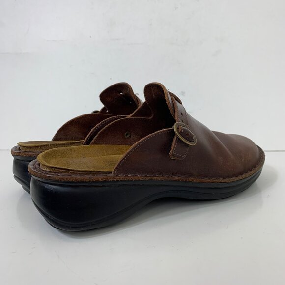 Naot Aster Brown Leather Clogs Size 8 - Picture 2 of 9